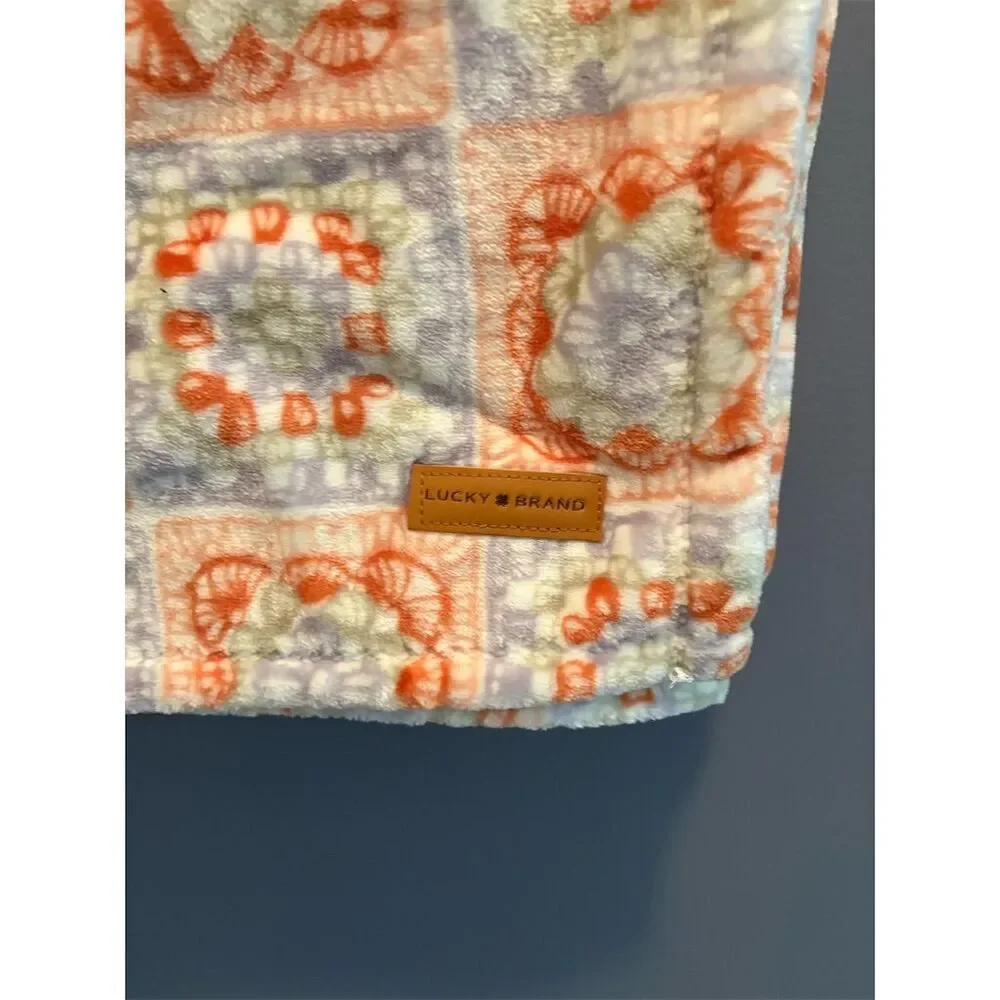 Lucky Brand Luxurious Multicolor Plush Throw Blanket 50"x70" - Picture 2 of 4